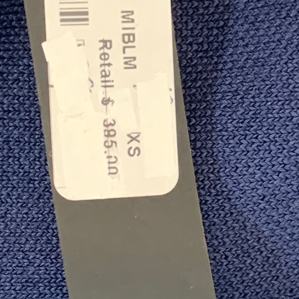 New Tibi Blue Oversized Cardigan with Black Jacquard Detailing, Originally $395 - Picture 9 of 9